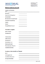 Mieterselbstauskunft Gewerbe